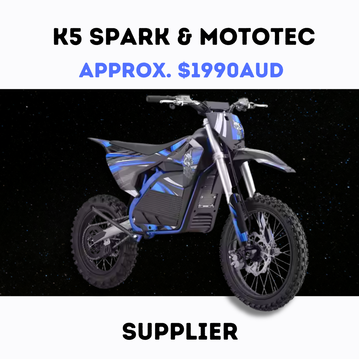 K5 Spark and Mototec Supplier - 100% Authentic