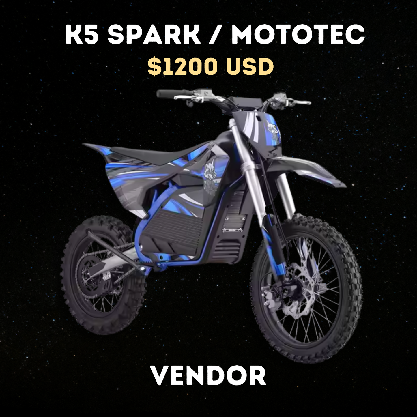 K5 Spark and Mototec Supplier - 100% Authentic